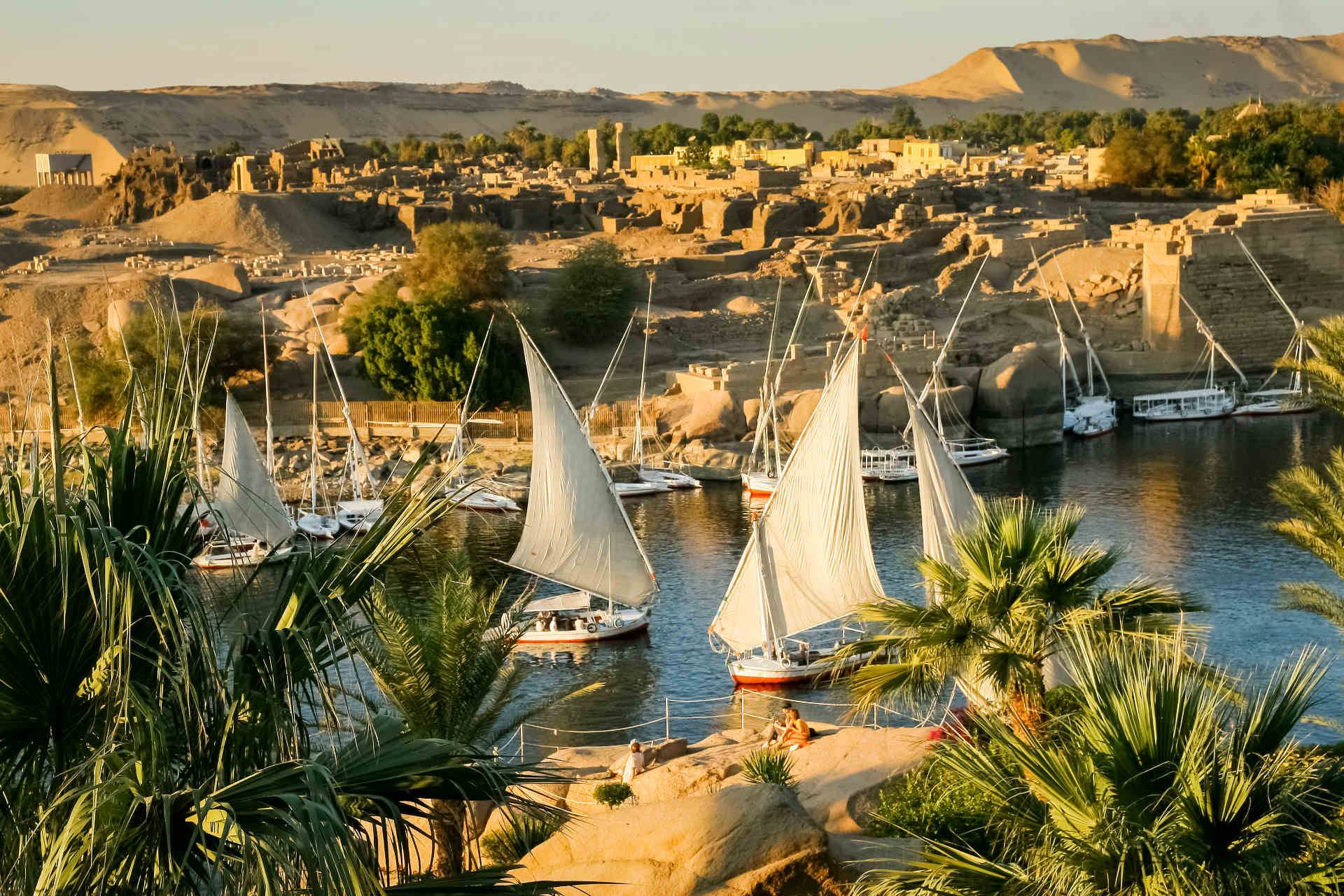 Felucca Ride at Aswan to Botanical Garden (Kitchener Island)